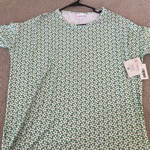Irma LulaRoe green and white flowers